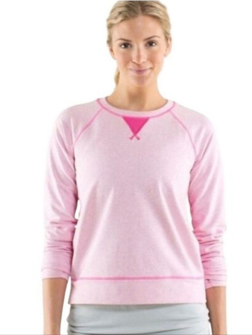 Lululemon Voyage Pullover. Long Sleeve. Heathered Pink / Pink. Y2K. Size S.
